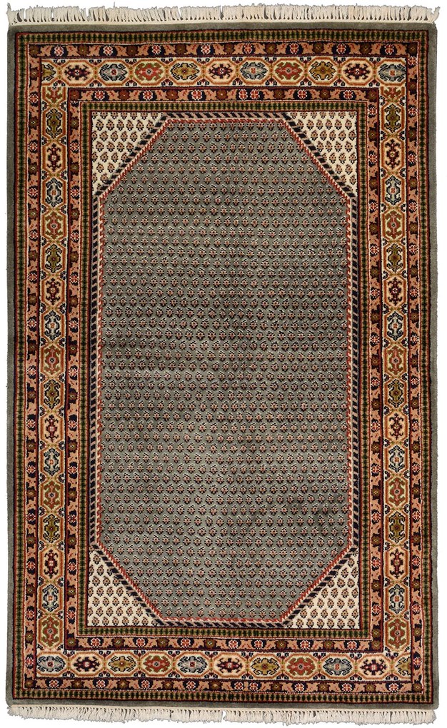 Mir Tappeto 190x120 Beige (Indian) Annodato A Mano