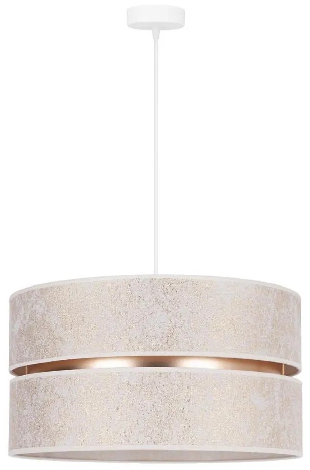 Duolla - Lampadario a sospensione con filo DUO 1xE27/15W/230V diametro 40 cm bianco/oro