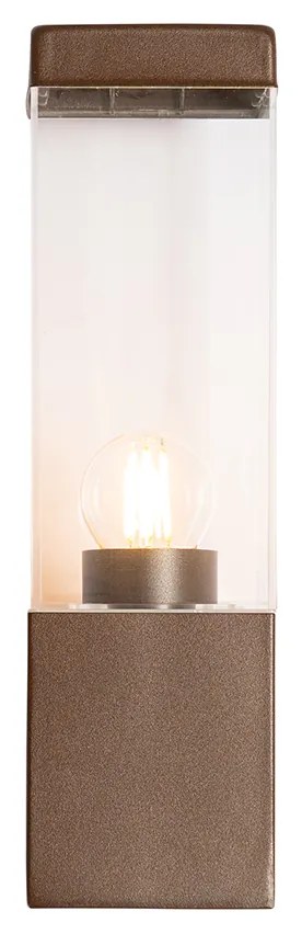 Lampada da parete per esterni moderna marrone ruggine IP44 - Malios