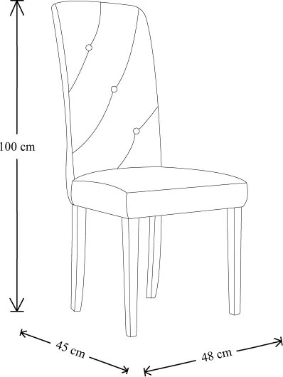 Set da 2 Sedia JERSEY in tessuto microfibra GRIGIO