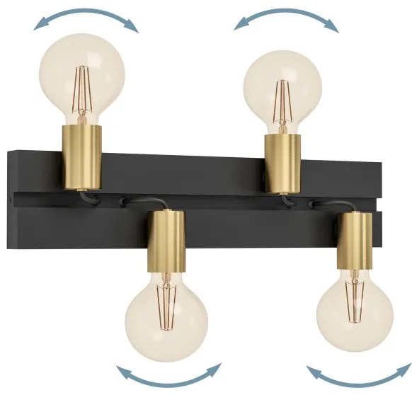 Eglo 900509 - Plafoniera MACCHIONE 4xE27/10W/230V