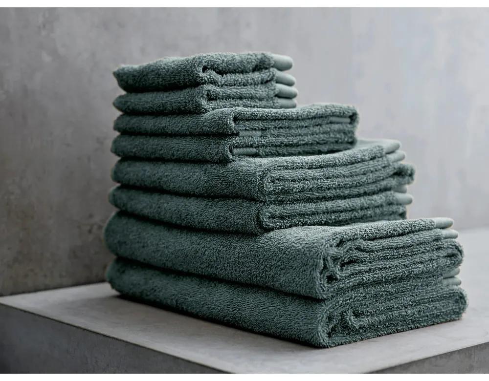 Asciugamano in spugna di cotone verde Leaf, 60 x 40 cm Comfort Organic - Södahl