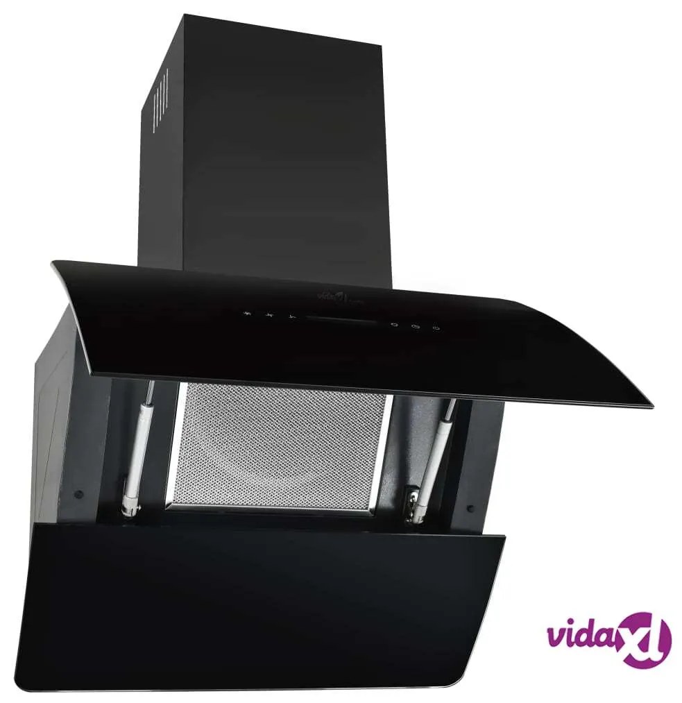 vidaXL Cappa Aspirante a Muro Acciaio Inox 756 m³/h 60 cm Nera