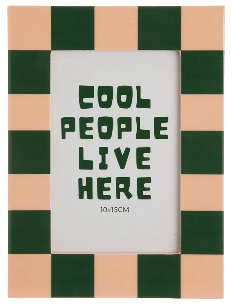 Portafoto 10x15 cm Cool People rosa verde