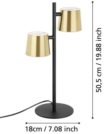 Eglo 39986 - Lampada da tavolo LED ALTAMIRA 2xGU10/4,6W/230V 3000K oro