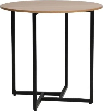 Tavolo rotondo Alto II in rovere/nero - ø80/h76 cm