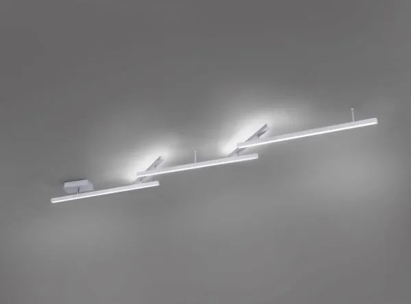 Plafoniera led bacchette melby acciaio satinato 651210507