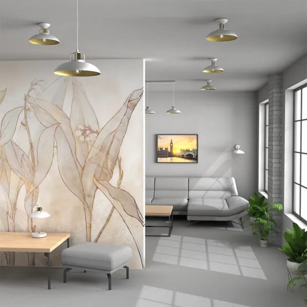 Lampadario su filo FELIX 1xE27/60W/230V bianco