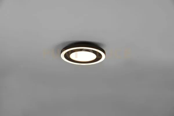 Plafoniera  carus led rotonda bordo nero r67222032