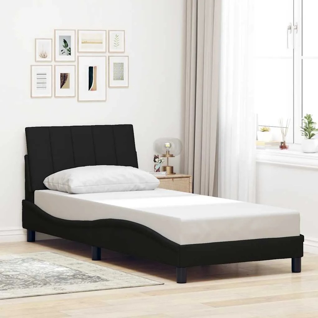 Giroletto Senza Materasso Nero 90x200 Cm İn Tessuto /