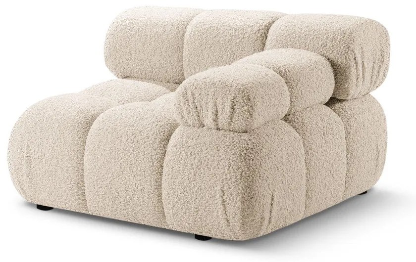 Modulo divano in bouclé beige (angolo destro) Bellis - Micadoni Home