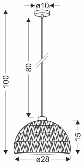 Lampadario sospeso con cavo BALLI 1xE27/40W/230V beige