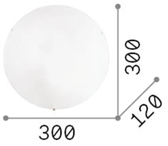 Plafoniera Moderna Simply Vetro Bianco 2 Luci E27