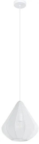 Eglo 43996 - Lampadario a sospensione con filo DOLWEN 1xE27/40W/230V diametro 33,5 cm bianco