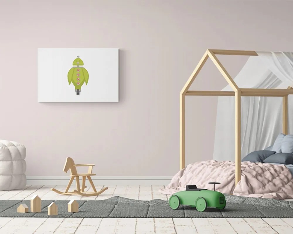 Stampa su tela – Con motivo di robot per bambini