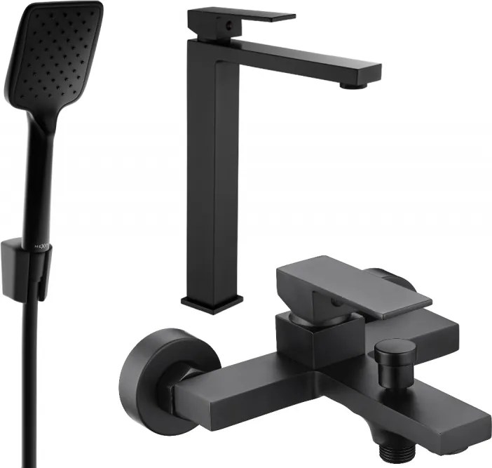 Mexen Uno R62 set da bagno, nero - 71413R62-70