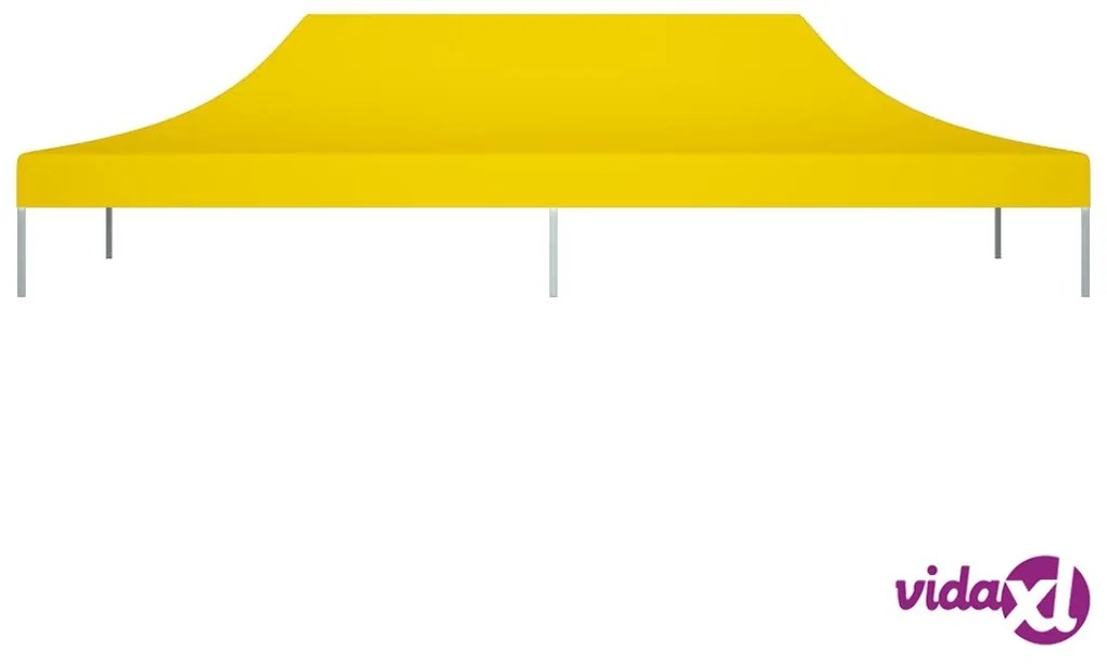 vidaXL Tetto per Tendone per Feste 6x3 m Giallo 270 g/m²