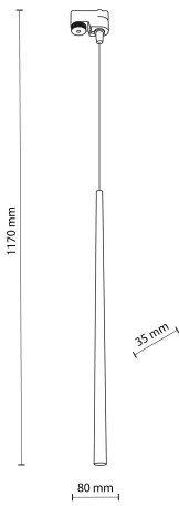 Lampadario su filo per sistema a binario PIANO 1xG9/8W/230V oro/nero