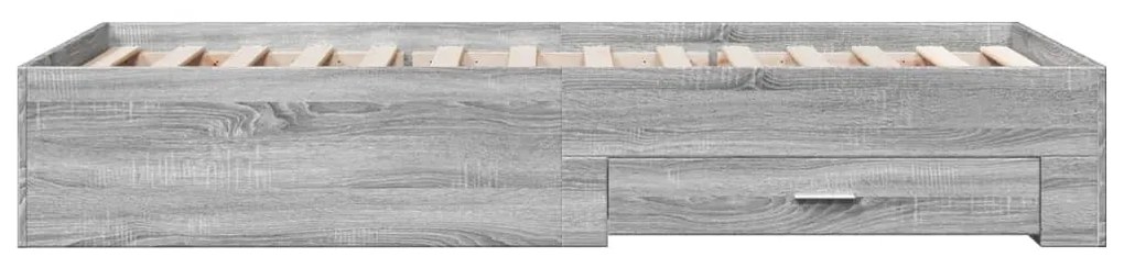 Giroletto cassetti grigio sonoma 90x190 cm legno multistrato