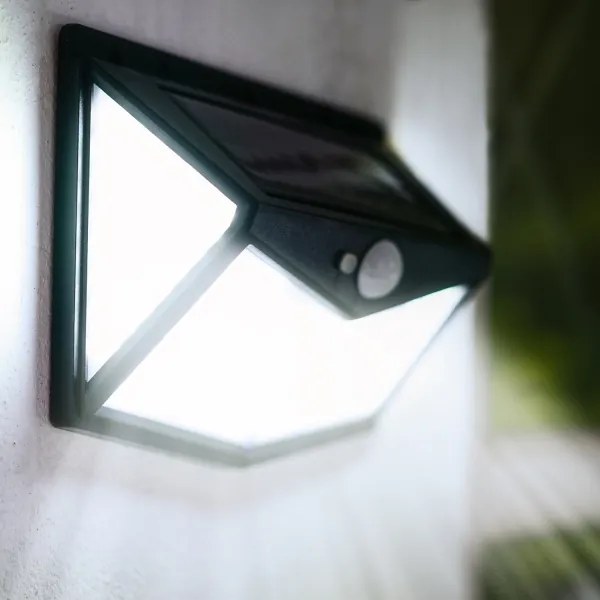 Lampada solare da parete LED 1W 3,7V 6500K IP44 con sensore e batteria 1200 mAh