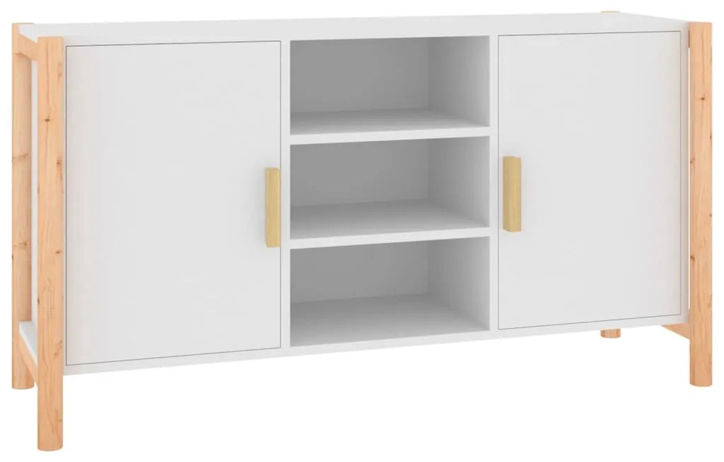 Credenza Bianca 107x38x60 cm in Legno Multistrato