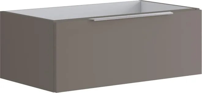 Mobile da bagno sospeso sotto lavabo L 79.5 x H 30 x P 45.5 cm grigio opaco, 1 cassetto Brera