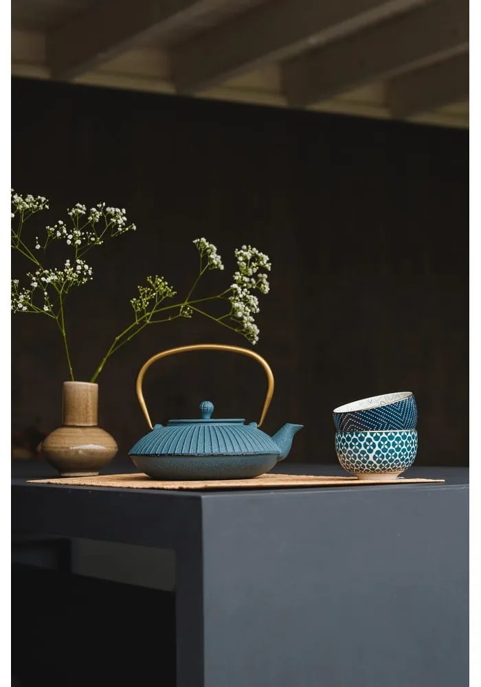 Teiera in ghisa blu 1,1 l Linhai - Bredemeijer