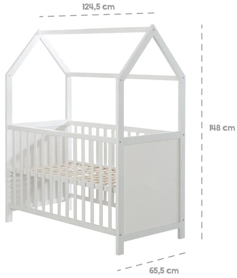 Lettino grigio 60x120 cm - Roba