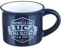 Tazzina caffè con nome Luca in gres porcellanato