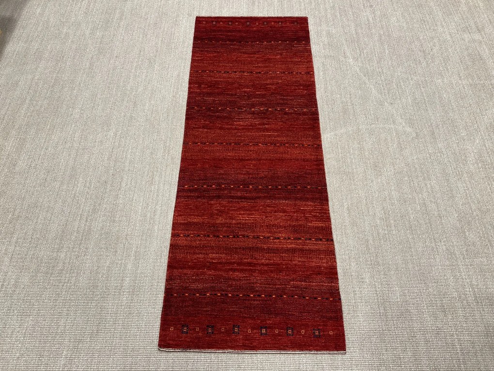 Loribaft Tappeto persiano 80x230 Rosso (Iran) Annodato A Mano