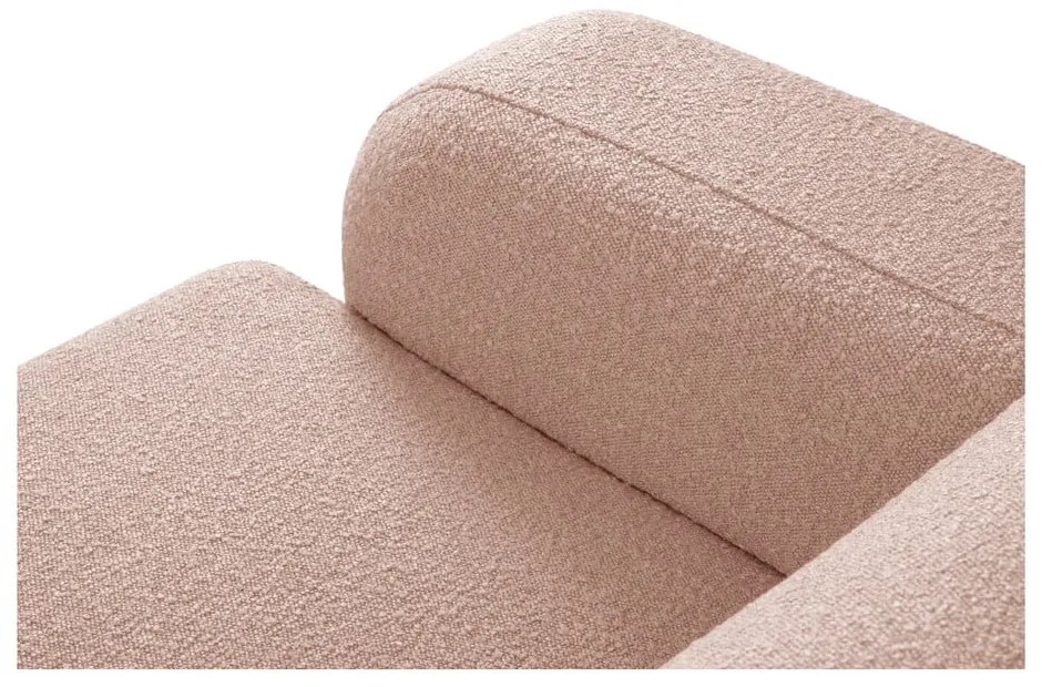 Divano angolare rosa in tessuto bouclé (angolo destro) Molino - Micadoni Home