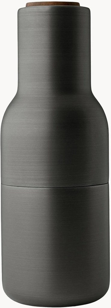 Set macina sale e pepe con coperchio in legno di noce Bottle Grinder 2 pz