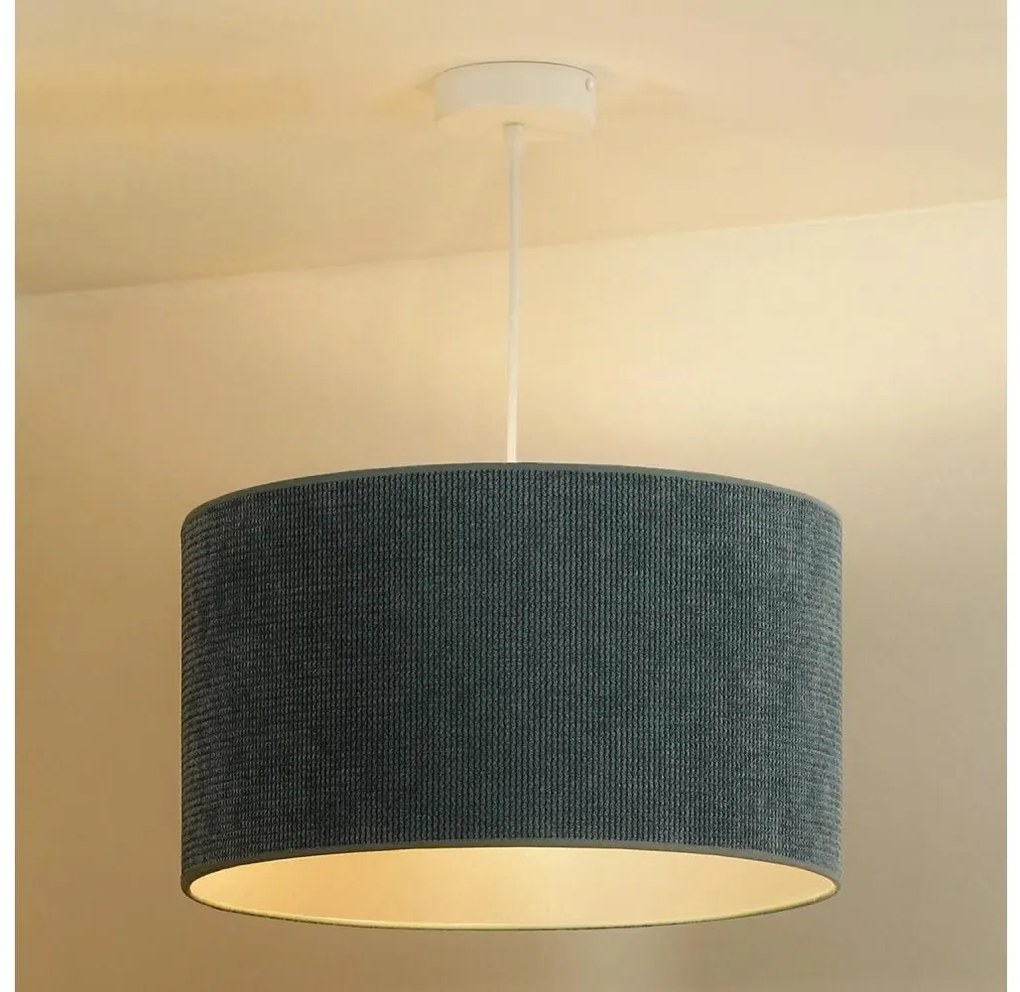 Duolla - Lampadario a sospensione con filo CORDUROY 1xE27/15W/230V diametro 40 cm azzurro