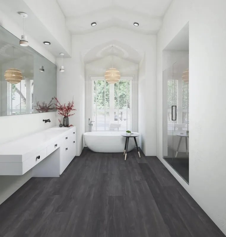 Pavimento laminato passaggio intenso ARTENS Grandis Black XL nero resistente all'acqua 72 ore, 3.019 m²