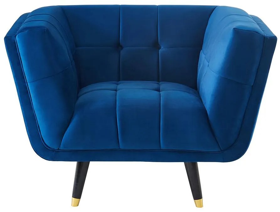 Poltrona in Velluto Blu notte - SAMANTHA II
