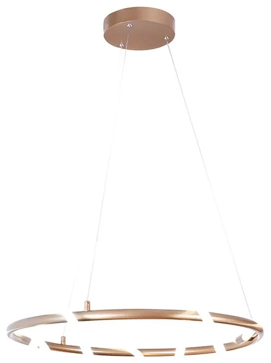 Lampadario LED moderno Teddy dorato Ø60cm, luce calda 5800 lumen, NOVECENTO