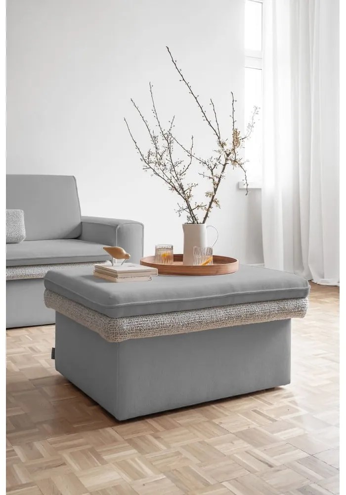 Poggiapiedi in grigio chiaro Wilson – Miuform