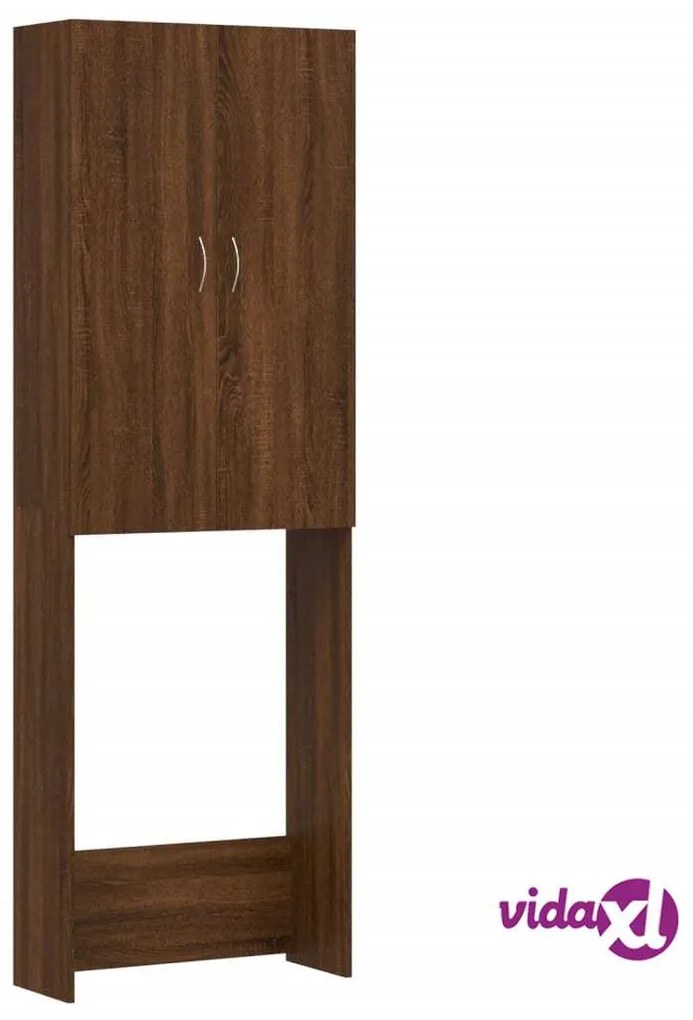 vidaXL Mobile per Lavatrice Rovere Marrone 64x25,5x190 cm