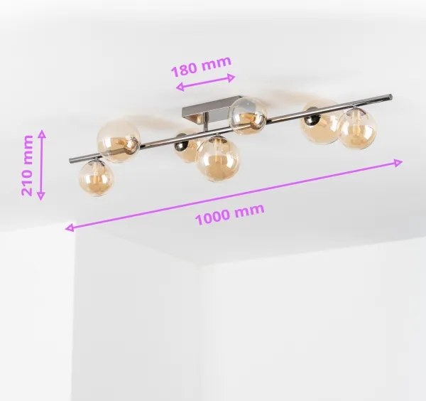 Brilagi - Plafoniera LED MILLA 7xG9/3W/230V nero cromato/oro