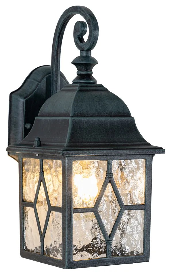 Lanterna da parete per esterni romantica verde scuro - London