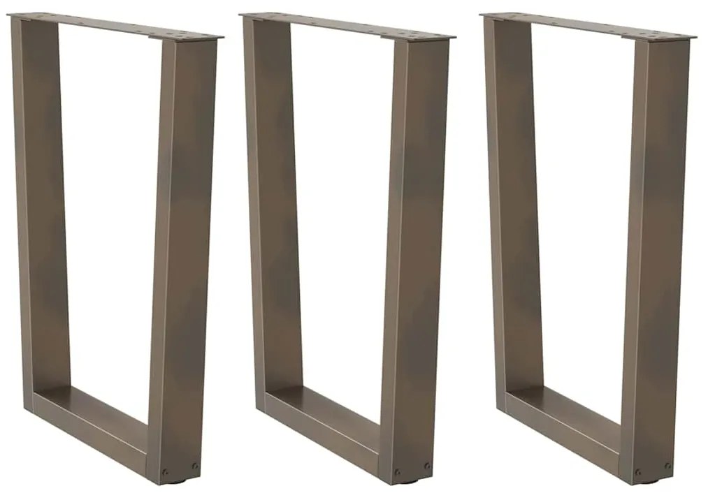 Gambe Per Tavolo Pranzo A V 3pz Naturale 70x(72-73,3)cm Acciaio /