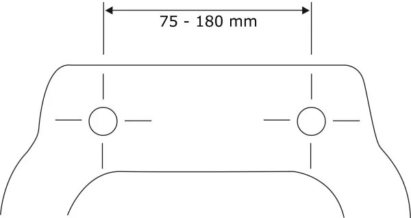WENKO 22415100-Sedile WC HABOS 46x36 cm bianco/argento