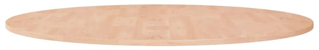 Piano Tavolo Rotondo Ø90x1,5 Cm Massello Di Rovere Non Trattato /