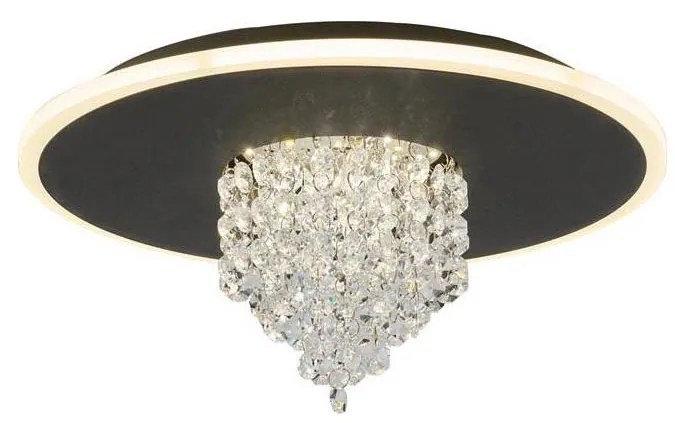 Searchlight 21126-32BK - LED dimmerabile plafoniera DELUGE 20W/230V Ø 31,5 cm nero