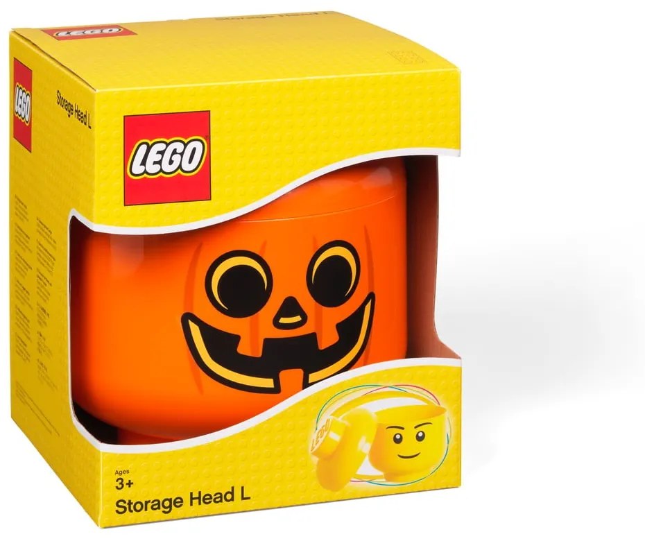 Contenitore arancione Testa di zucca L - LEGO®