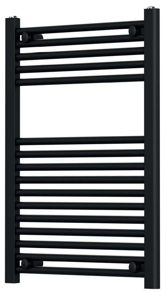 Termoarredo Dritto 50x77 Interasse 45 Cm Feridras Nero Opaco