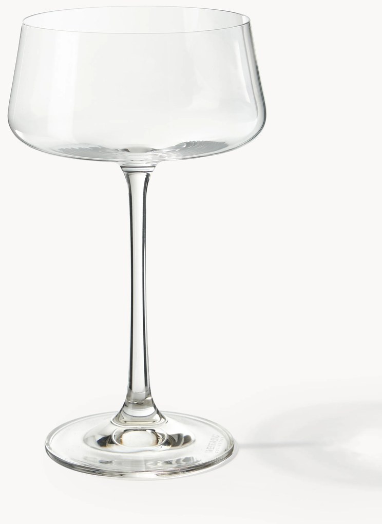 Set di 6 coppe da champagne in cristallo Gwenda