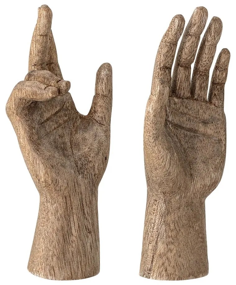 Statuette in legno in set di 2 pezzi 13 cm Teis - Bloomingville