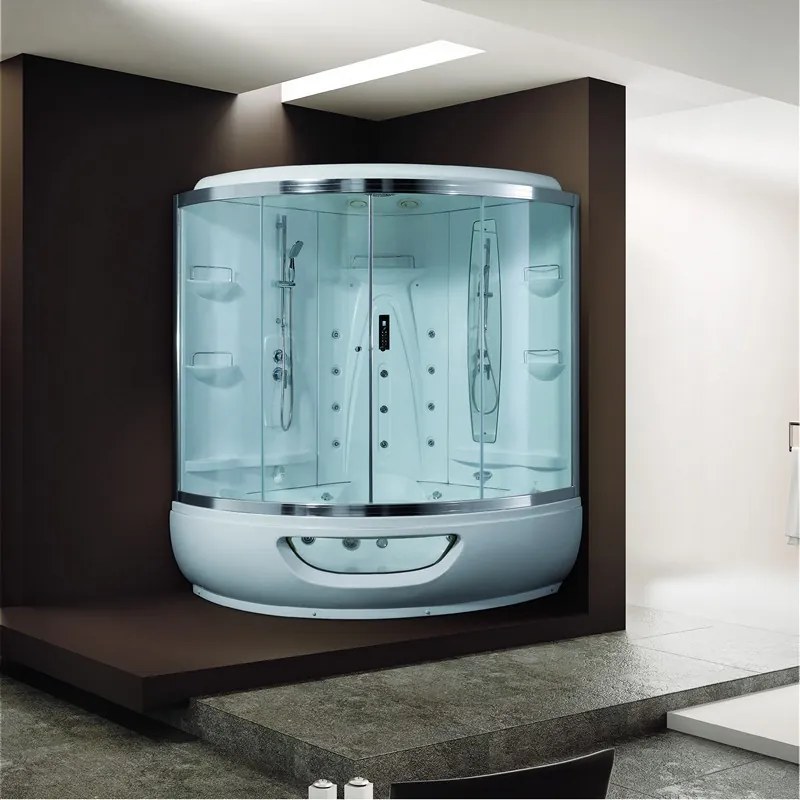 Kamalu - Vasca idromassaggio con box doccia 150x150cm | K-PL500