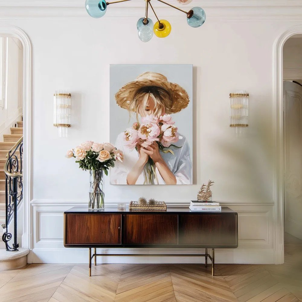 Quadro con elementi dipinti a mano 70x100 cm Estelle – Styler